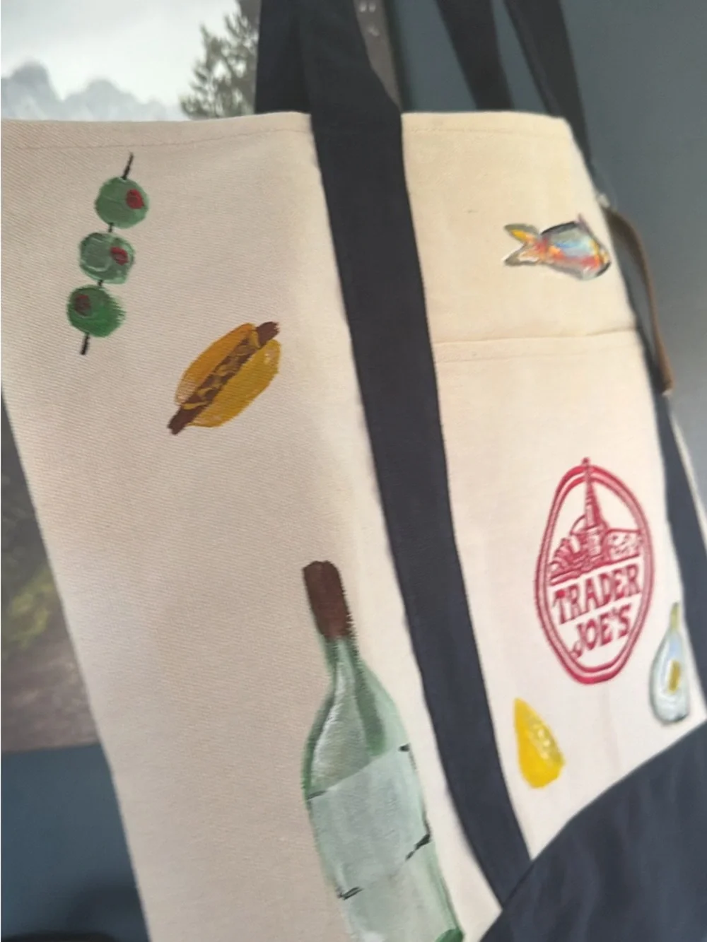 Trader Joe Handpainted Tote